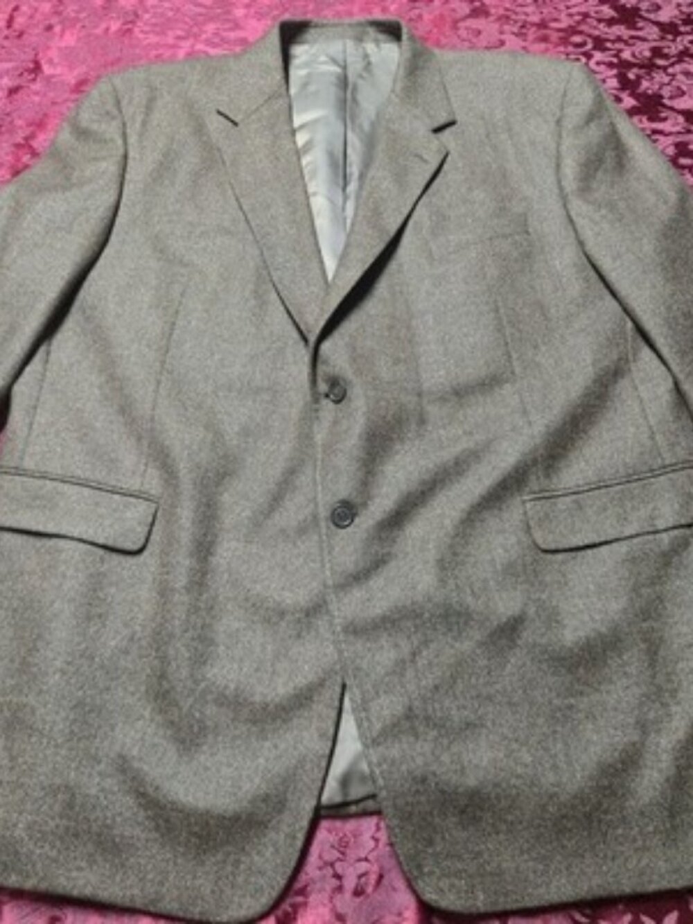 ​Vintage Adolfo International Men's Sport Coat Blazer Brown Wool Blend Size 50L